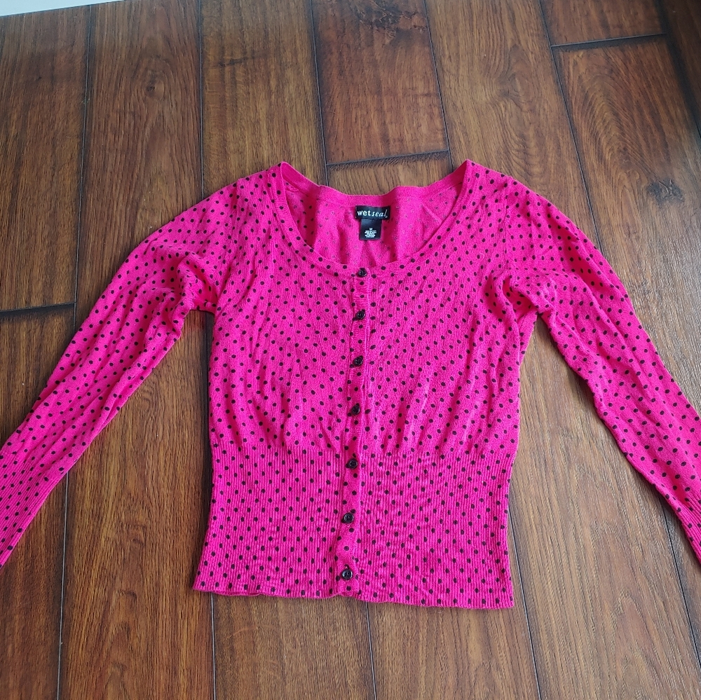 WET SEAL CARDIGAN BUTTON UP